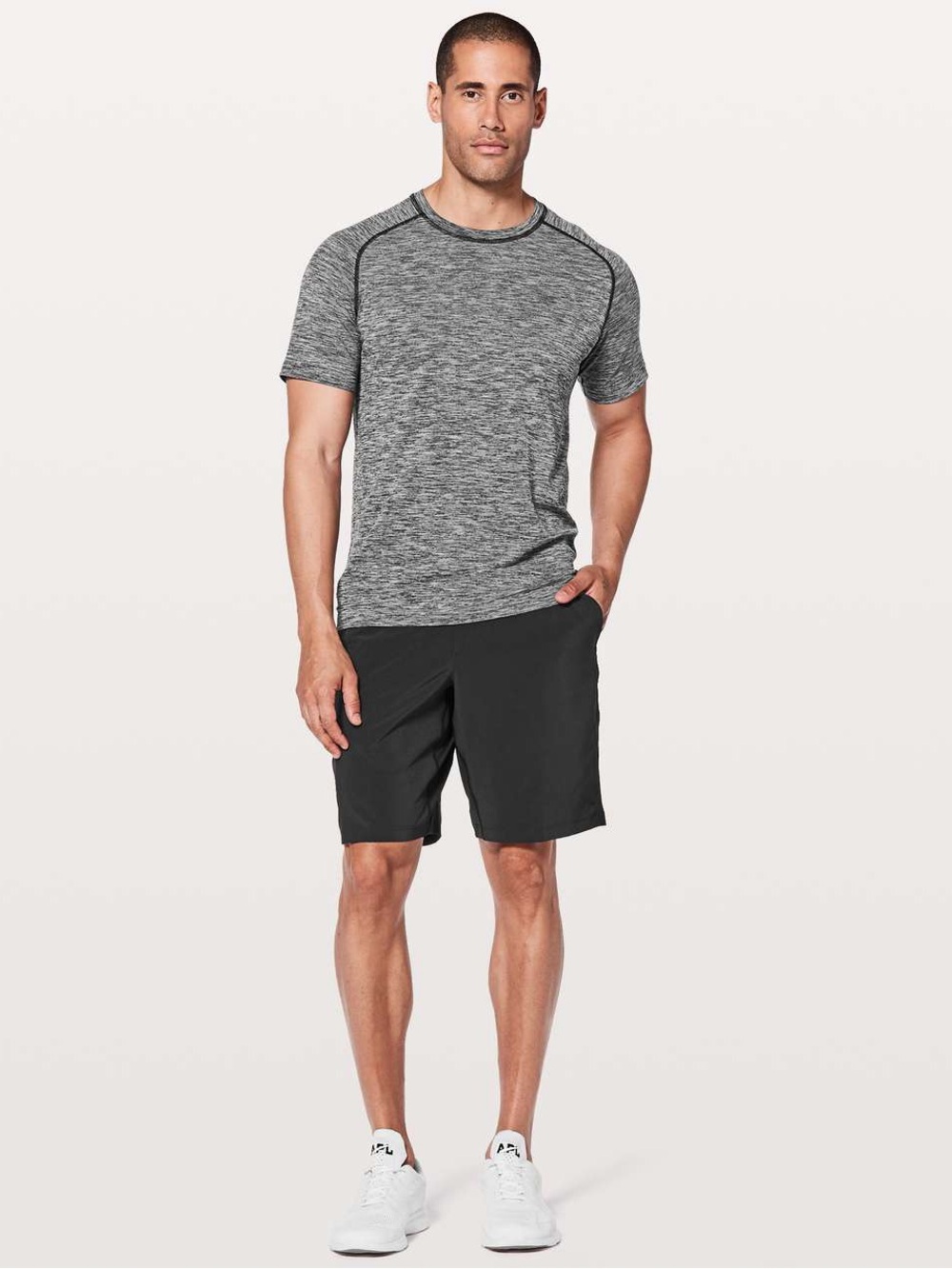 Lululemon T.H.E. Black Athletic Drawstring Shorts 9”